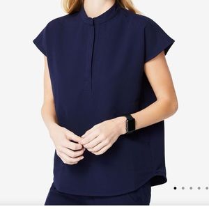 FIGS Mandarin Collar Scrub Top